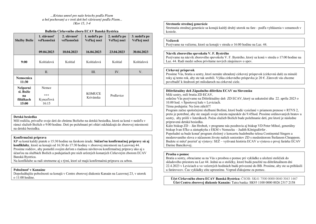 Bulletin apríl 2023
