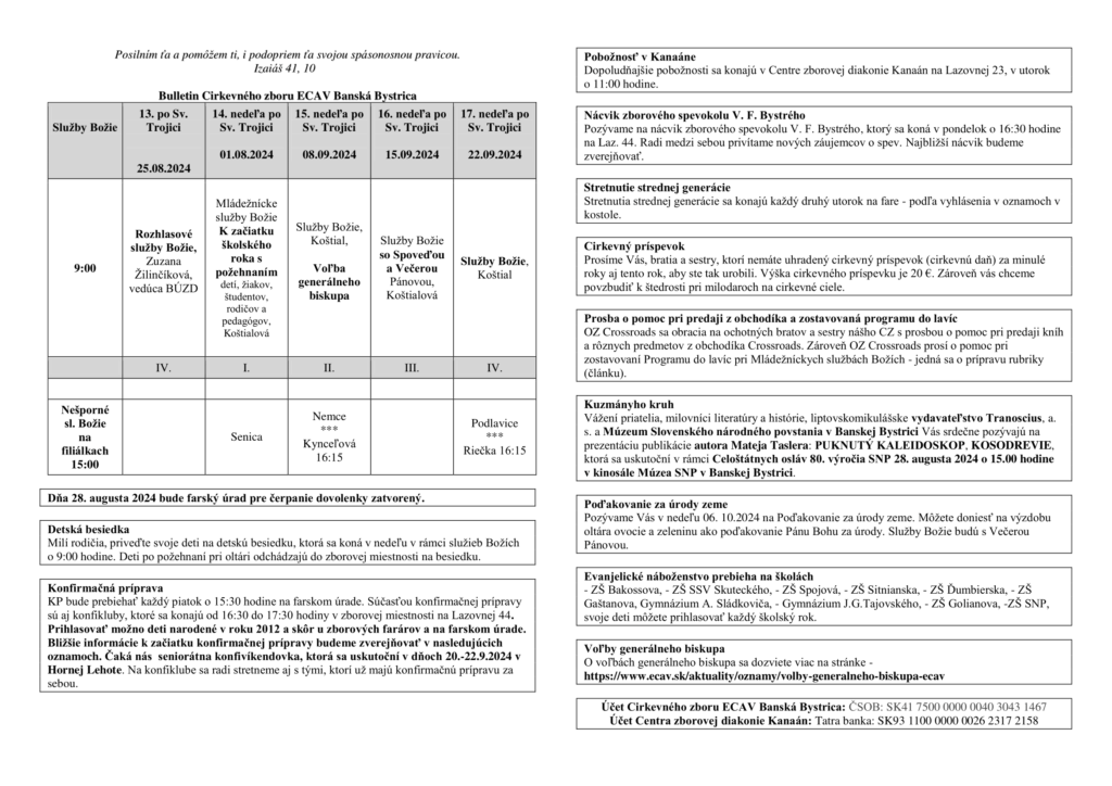 Bulletin september 2024
