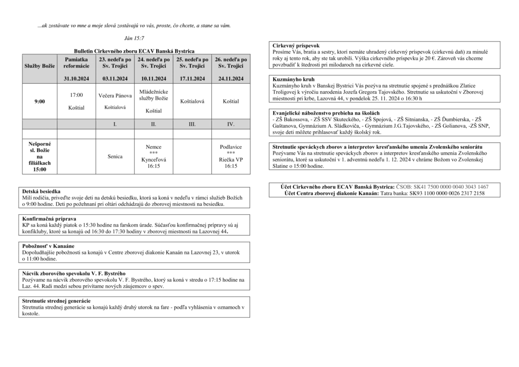 Bulletin november 2024