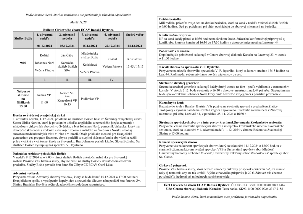Bulletin advent 2024