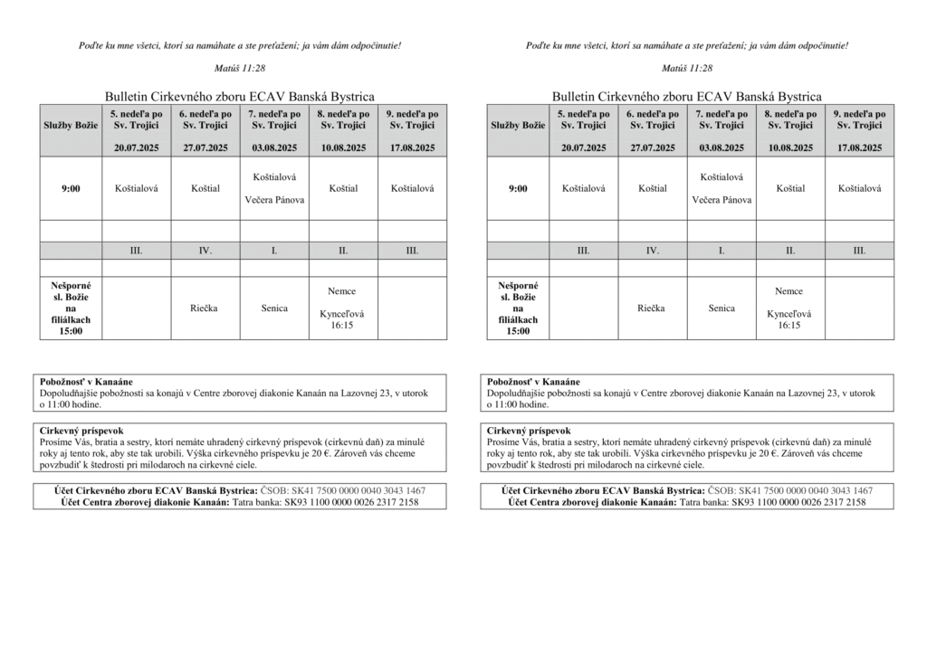 Bulletin júl, august 2025
