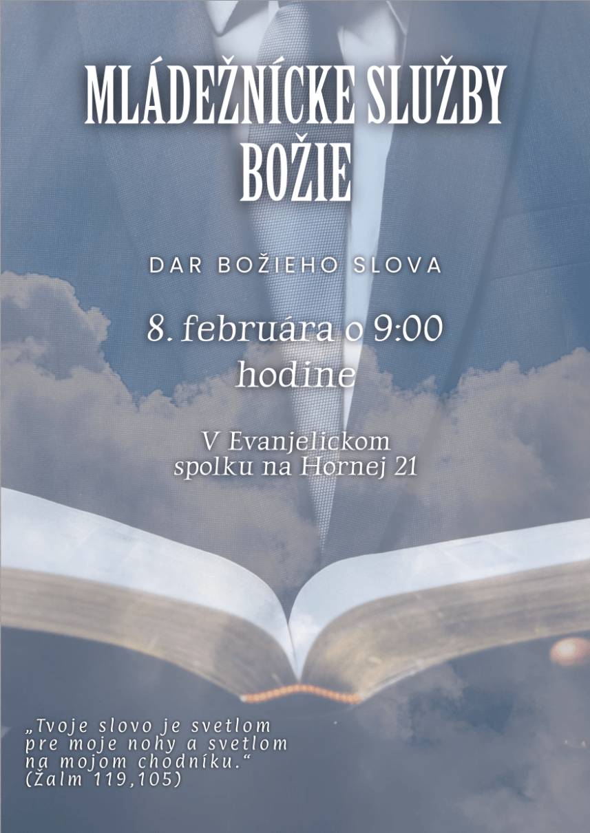 Pozvánka na mládežnícke služby Božie 8.2.2026