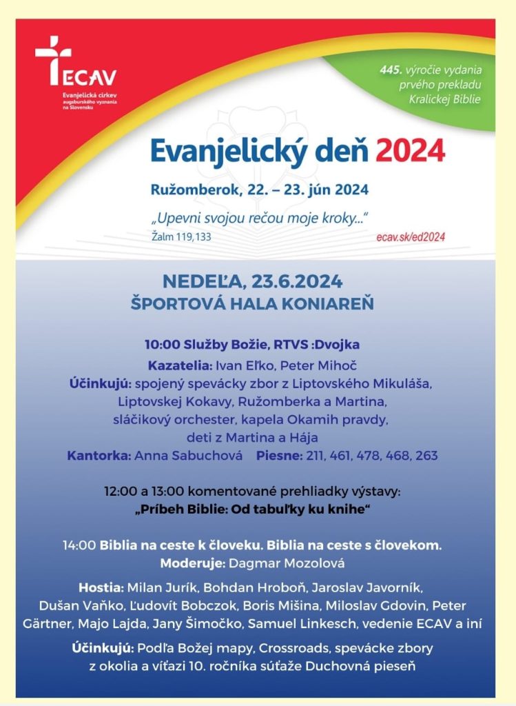 Pozvánka na Evanjelický deň 2024